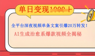 全平台深夜文案新风口:DeepSeek生成百万播放量金句,治愈系内容涨粉速度快4倍-掘金阁